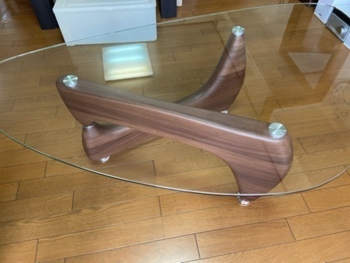 【お値下げ】センターテーブル ガラス イサムノグチ テーブル ノグチテーブル リプロダクト ガラステーブル リビングテーブル デザイナーズ コーヒーテーブル おしゃれ