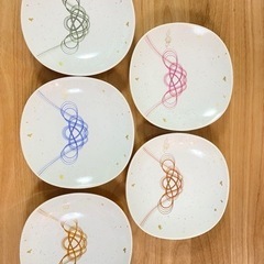 【値下げ】お祝いごとにも最適！富士がら平皿5枚セット