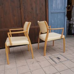 老舗家具メーカーHAMAMOTO(浜本工芸)のダイニングチェア(アーム付き) 2