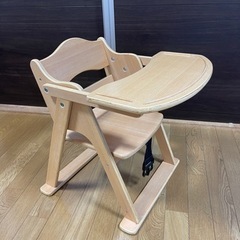 受け渡し者が決まりました！！ベビーチェア 木製 ローチェア テー...