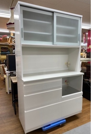 R223 日本製 ユーアイ キッチンボード、食器棚、幅120cm 美品