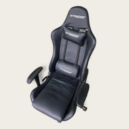 【決まりました】話題のゲーミングチェア♪GTRACING ブラック☆綺麗です！早い者勝ち！