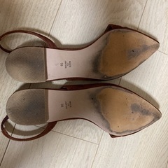 中古　nouer  バックストラップサンダル　ブラウン　38(24cm)の画像