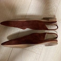 中古　nouer  バックストラップサンダル　ブラウン　38(24cm)の画像