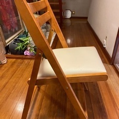 木製折畳みイス(@500円)_4脚セットの画像