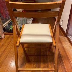 木製折畳みイス(@500円)_4脚セットの画像