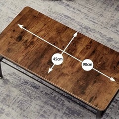 ローテーブル　ブラウン　棚板ありの画像