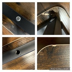 ローテーブル　ブラウン　棚板ありの画像