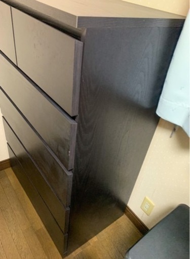 イケア　マルム Malm チェスト　ブラックブラウン