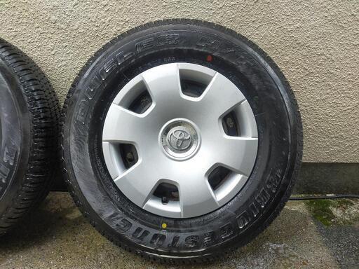 【ご相談終了】【29000円】本州送料込　ハイエース　純正15インチホイール＋新品ブリジストンタイヤ4本セット　195/80/R15　室内保管品　美品
