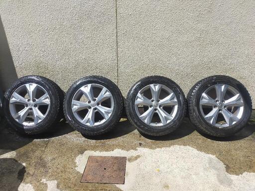 【63000円】本州送料込　レクサス　NX　純正18インチホイール＋ブリジストンスタッドレスタイヤ4本セット　空気圧センサー・純正ホイールキャップ付属　室内保管