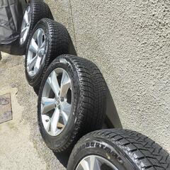 【63000円】本州送料込　レクサス　NX　純正18インチホイール＋ブリジストンスタッドレスタイヤ4本セット　空気圧センサー・純正ホイールキャップ付属　室内保管の画像