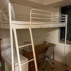 IKEA SVÄRTA スヴェルタ ロフトベッドフレーム, ホワイト