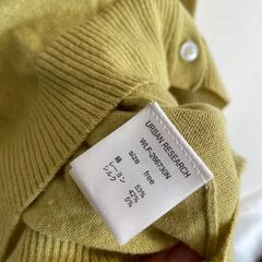【32】URBAN RESEARCH　カーディガン　フリーサイズ　マスタードカラーの画像