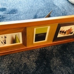 【差し上げます】木目フォトフレーム