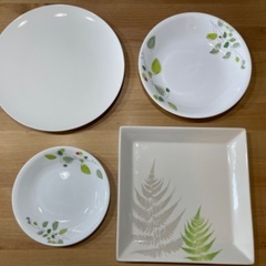 大きめの平皿（26cm, 23cm, 21cm, 17cm 各一枚）