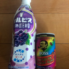 カルピス巨峰味🍇　BOSS缶コーヒー