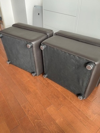 スツール　ソファ　ダークブラウン　ニトリNシールド　美品