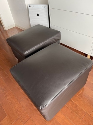 スツール　ソファ　ダークブラウン　ニトリNシールド　美品