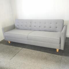 新品 アウトレット 3人掛け ソファベッド グレー