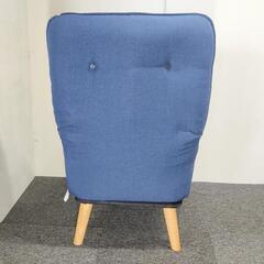 新品 アウトレット 回転チェア 1人掛け ハイバック ブルーの画像