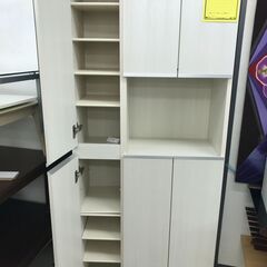 新入荷！！　シューズBOX下駄箱　ハイタイプ収納　幅(W)740mm × 奥行(D)350mm × 高さ(H)1845mmの画像