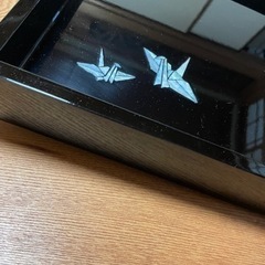 漆塗り　角盆の画像