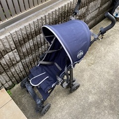 【取引中】Jeep ベビーカー ネイビー&フック&レインカバーの画像
