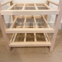 【中古品】IKEAワインラック　無垢材