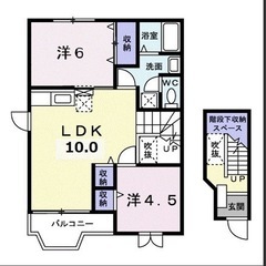 岐阜県大垣市　①即入居可　敷金礼金0 保証人不用　駐車場2台ok 南向き環境抜群　エスポアラージアン　Ｄ棟201号 - 大垣市