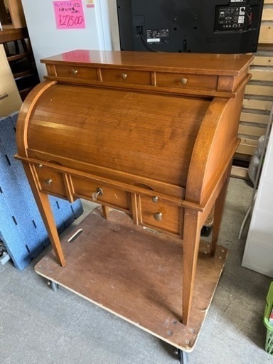 人気のアンティーク家具!! イタリア製 SELVA セルバ ライティングデスク ロールトップ 鍵付き