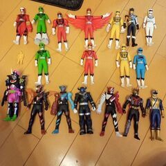 戦隊ヒーロー　ソフビ人形