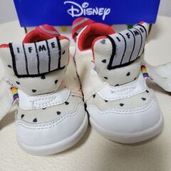 【新品】H＆M ミッキー キャンパススリッポン／【中古】イフミー ミニー コラボ スニーカーの画像