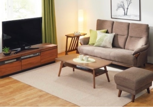 ニトリ ファブリックソファー オットマン付き