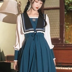 新品、M サイズ　スペイン風　ロングワンピース(帽子はつけません)の画像