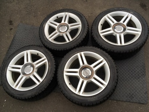 アウディ A4 純正ホイール 17インチ スタッドレス ダンロップ WINTER MAXX 235/45R17 4本セット 純正アルミ