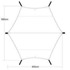 テンマクデザイン 焚火タープ TC コネクト ヘキサ【ダックグリーン】の画像