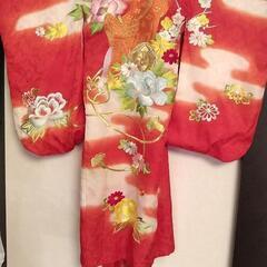 お宮参りセット　女の子（産着、前掛け、帽子、お守り袋）
