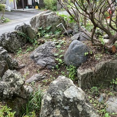 庭土、庭石　引き取りお願いします (10月18日に処分予定）