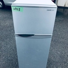 2958番 SHARP✨ノンフロン冷凍冷蔵庫✨SJ-H12W-S‼️