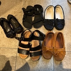 23.0〜24.0cm女性シューズ5足