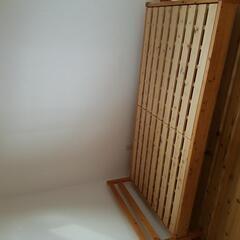ひのきベッド骨組み２つの画像