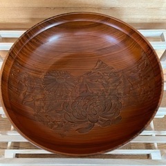 断捨離sale★No.124/昭和レトロヴィンテージ 花柄の手彫...