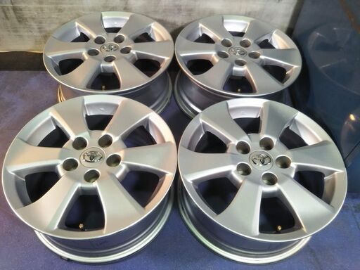 20 アルファード 20系 ヴェルファイア【富山】トヨタ純正 アルミホイール 16インチ +33 プリウスα クラウン マークＸ 中古4本 車検対応