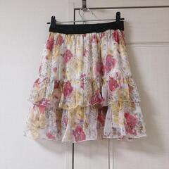 Wcloset花柄ミニスカート