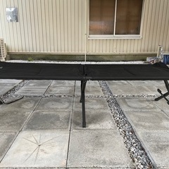 キャンプ　折りたたみコット　黒　美品の画像