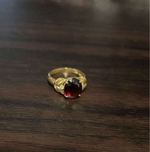 指輪ルビー、ダイヤ