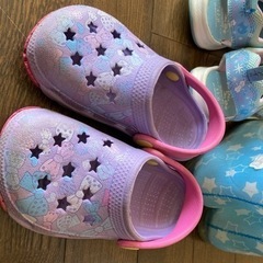 女の子　水着　サンダル　レインブーツの画像