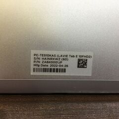 NEC　PC-TE510KAS　LAVIE　TAB　タブレット　未使用　開封済み【ハンズクラフト宜野湾店】の画像