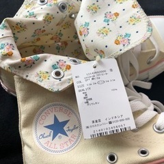 ■アースミュージック&エコロジー✖️コンバース■コラボ花柄スニーカー新品23.5の画像